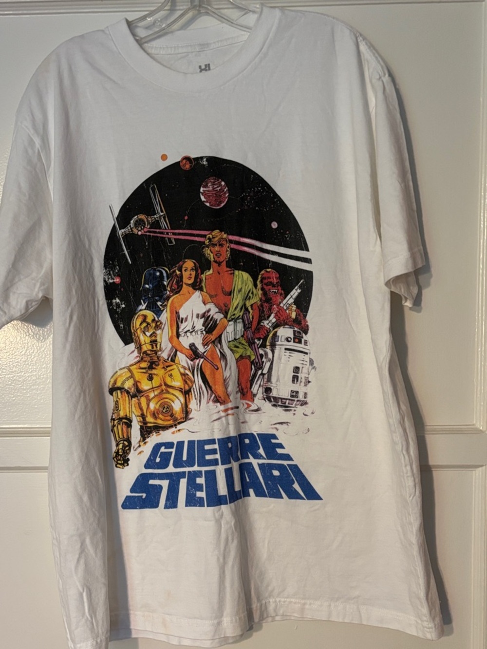 Vintage Style Italian Star Wars T-shirt GUERRE STELLARI